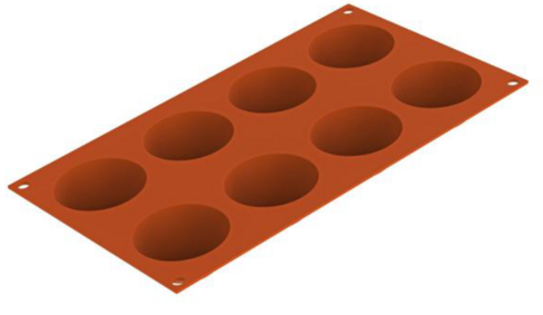 Moule de cuisson silicone flex - GN 1/3 - 8 demi-sphères