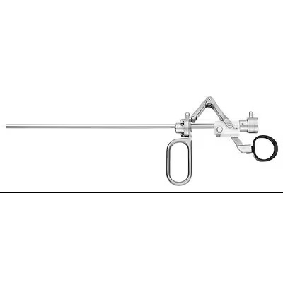 Poignée bipolaire passive seule. Au repos, pointe électrode à l'intérieur de la chemise.