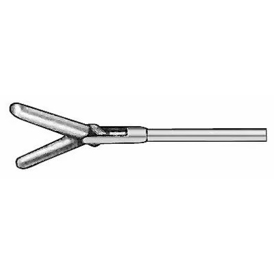 Pince rigide pour préhension de Calculs fragmentés 2 mors mobile, 4 char, Longueur 60cm Code couleur bleu