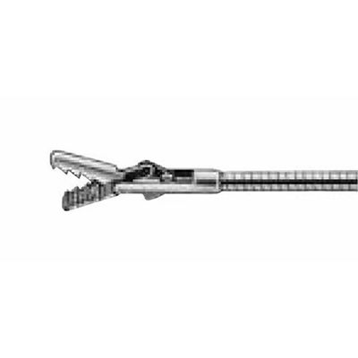 Pince à extraction de corps étrangers deux mors mobiles, souple