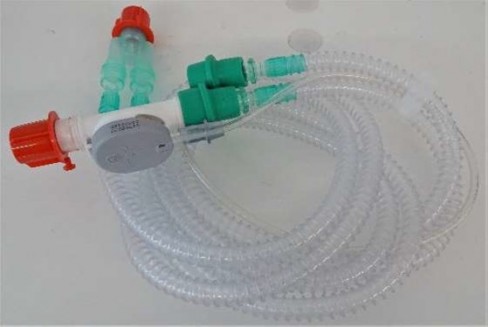 Circuit patient nouveau-né usage unique pour SIRIO BABY 200- inclus valve et capteur de flux l. 150 cm