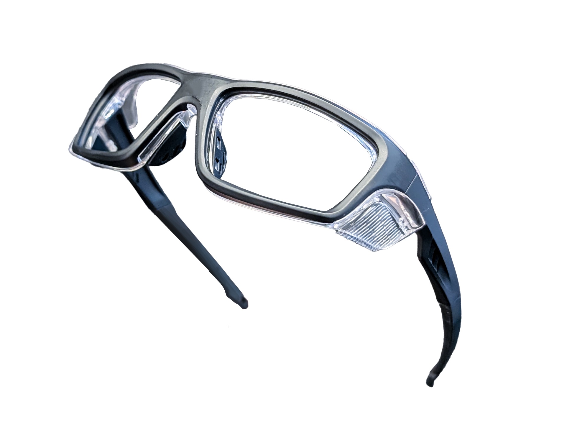 Lunettes anti-x RAZER eq plomb 0,75mm frontal progressive-noir-anti-buéeet eq plomb 0,50mm latéral