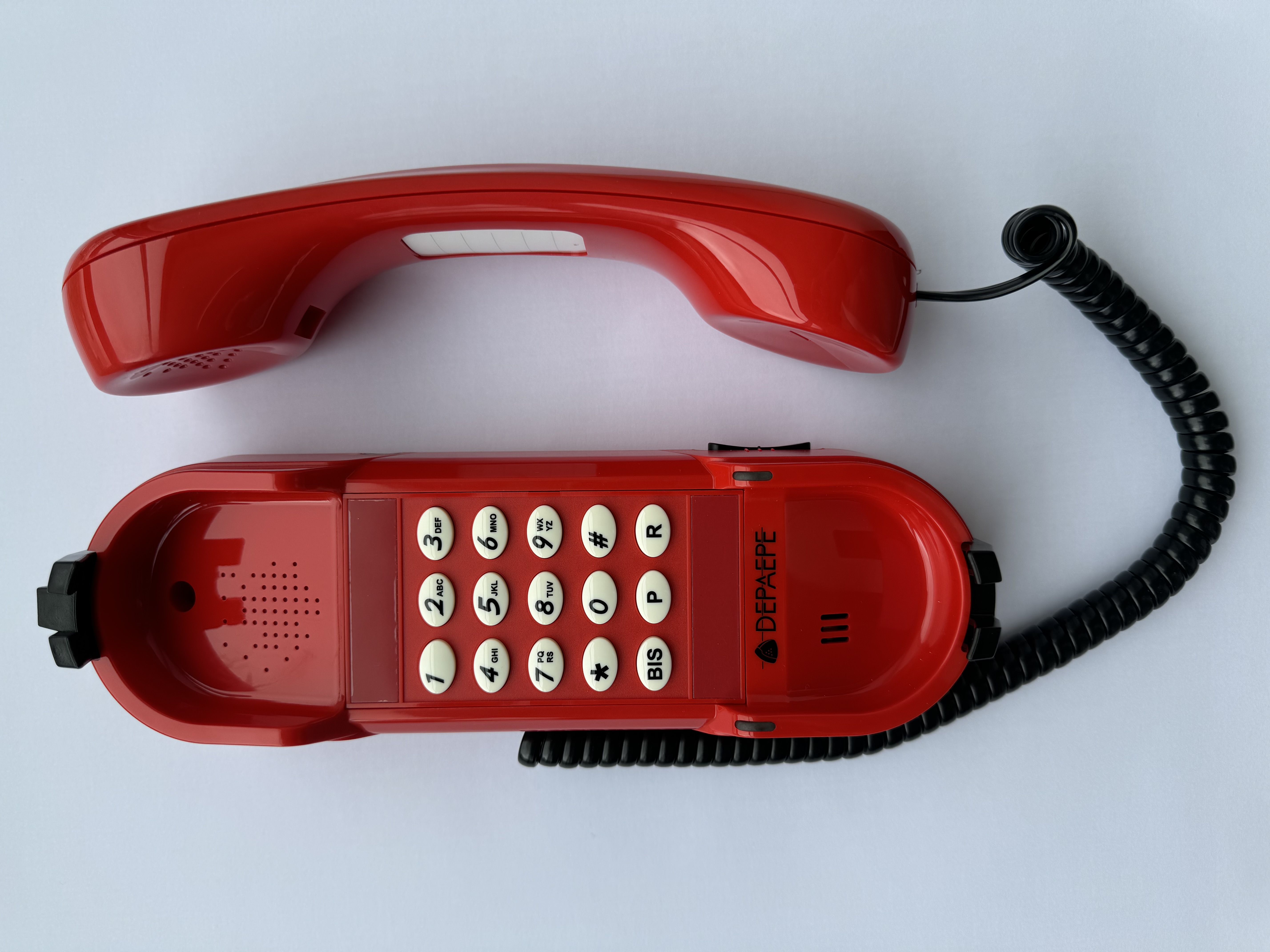 Téléphone analogique Depaepe HD2000-urgence 1mémoire clavier clavier rouge de secours+clavier-inclus kit fixation murale