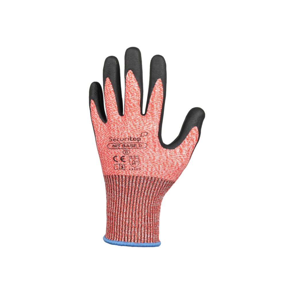 Gant - Nit Base D - France sécurité - enduction paume mousse de nitrile - rouge - taille au choix