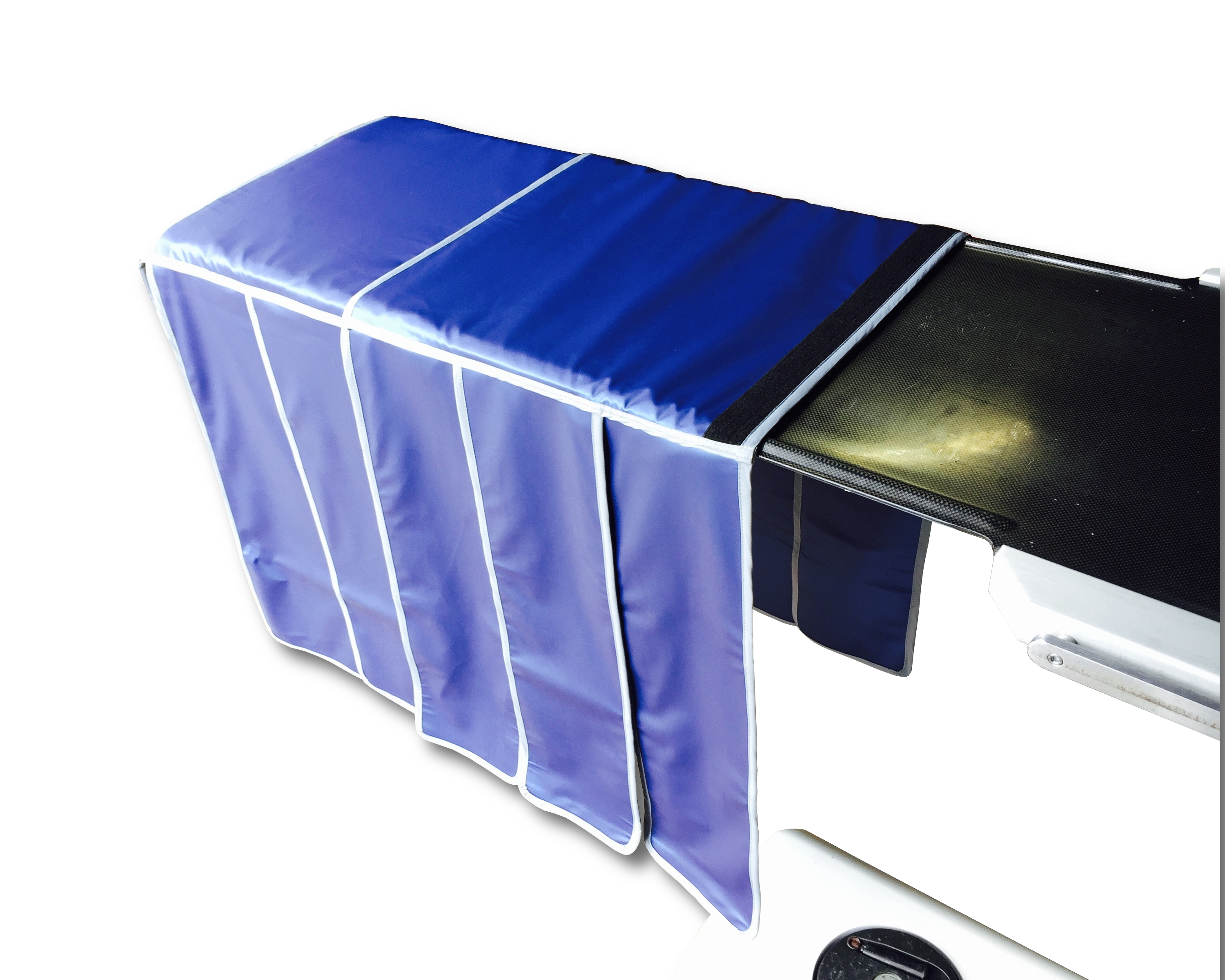 Bavolet universel Anti-X - eq pb 0,50 mm - l. 50 cm, deux pans plombés de 53,5 x 70 cm et pans composés