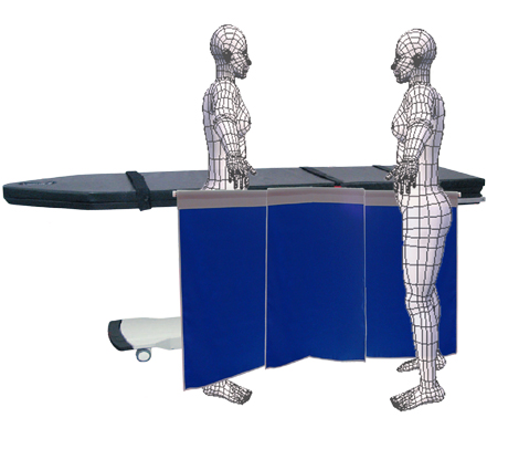 Bavolet central bas plein de 40 x 80 cm - pour bavolet Multiflex montage sur clameau six accessoires