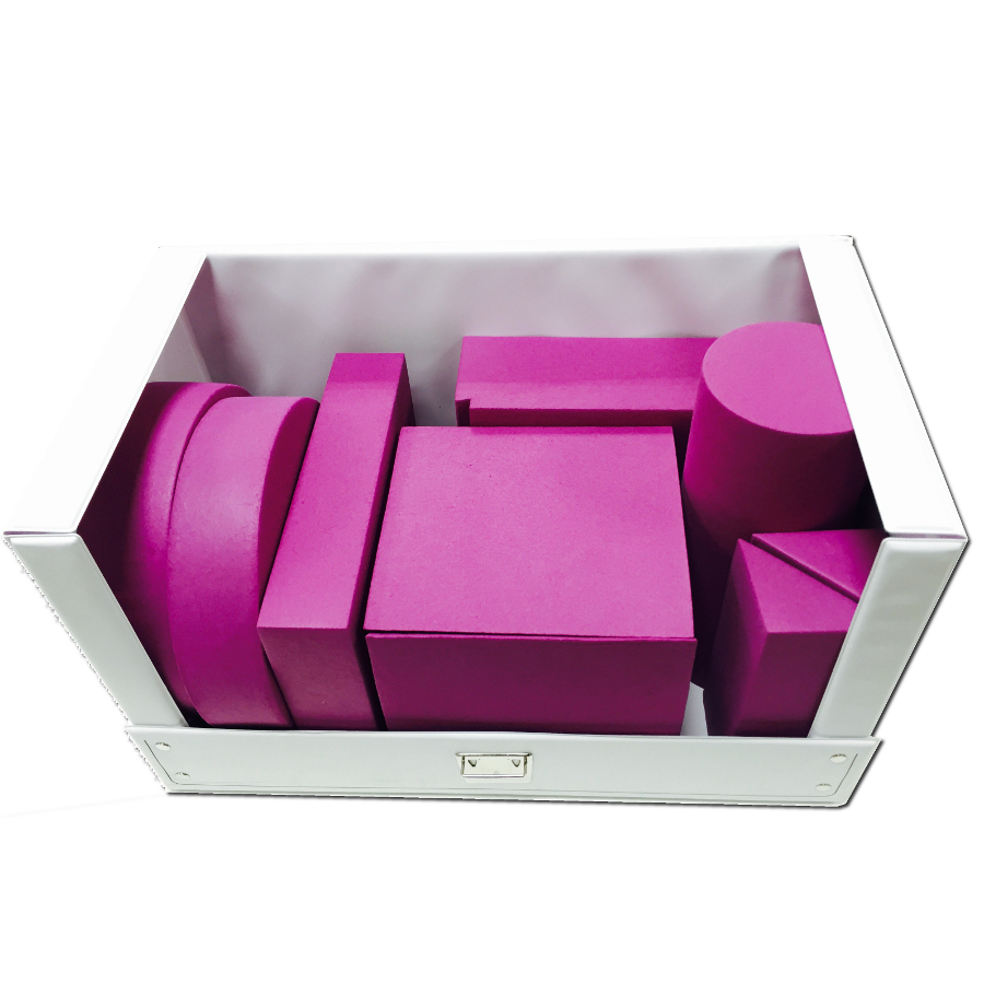 Cale mousse recouverte avec valise de rangement - 25 kg/m3 - coffret de 10 cales