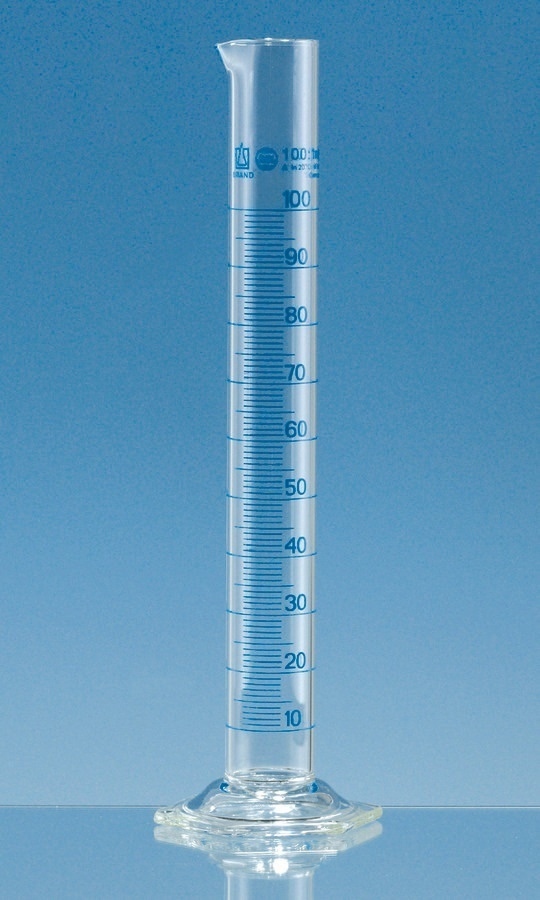 Eprouvette classe A forme haute graduée avec bec verseur 25 ml avec certificat x 2 x 2