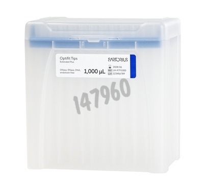 Pointe 1000 µl Optifit Extended Plus longueur 119 mm x 96 x 10 x 960