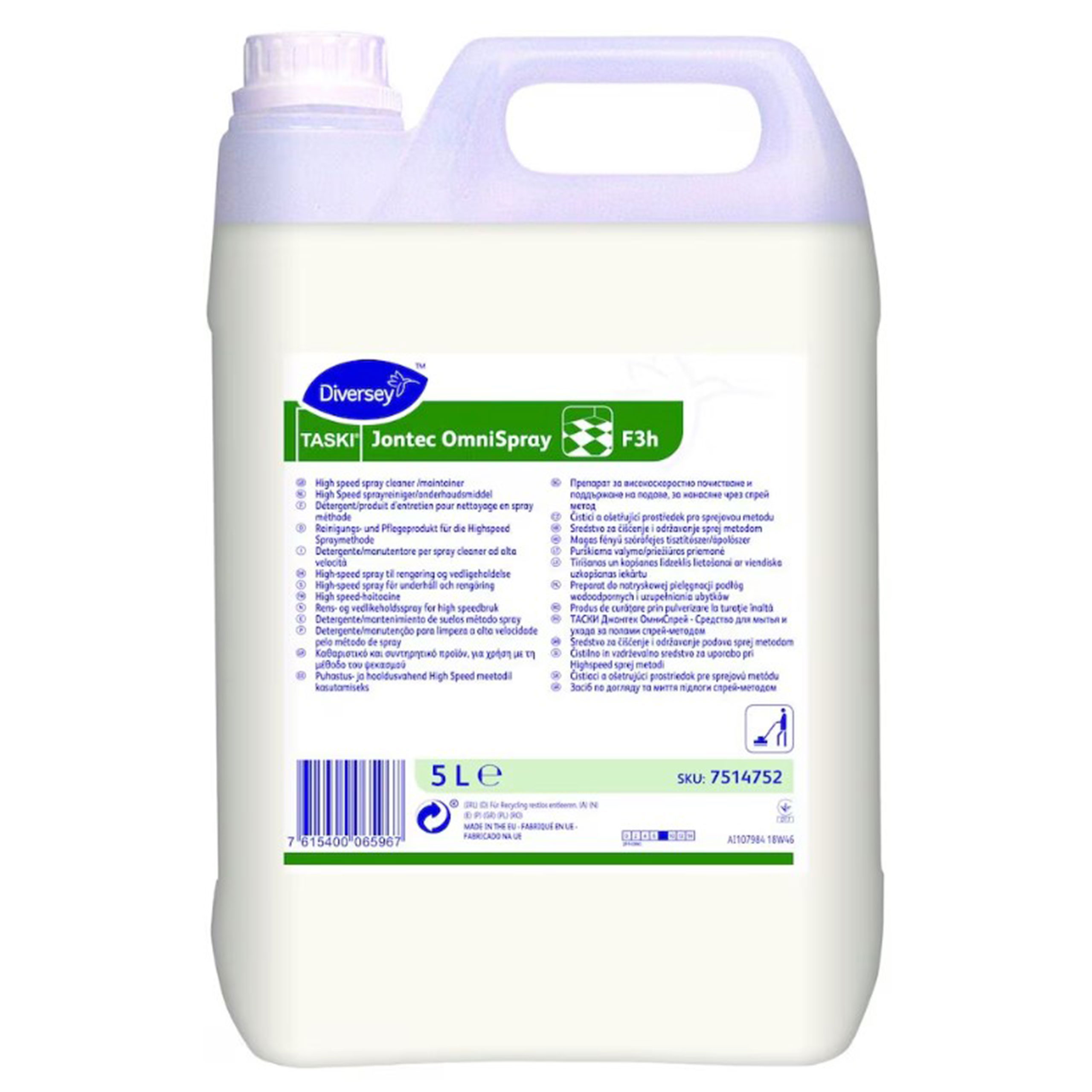 Detergent sols taski jontec omnispray  f3h pour methode spray - Carton 2 x 5 l - DIVERSEY