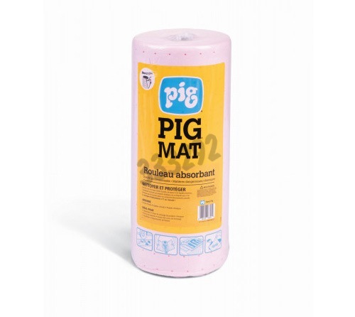 Rouleau simple épaisseur Pig Hazmat PP rose 380 cm x 15 m