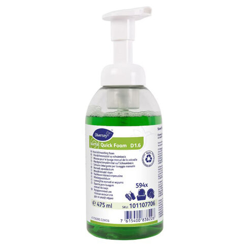 Mousse lavage vaisselle main suma quick foam d1.6 - Carton 6 x 475 ml - DIVERSEY
