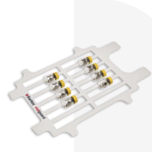 Support Vialguard pour positionnement des flacons et tubes dans le Plasmatherm
