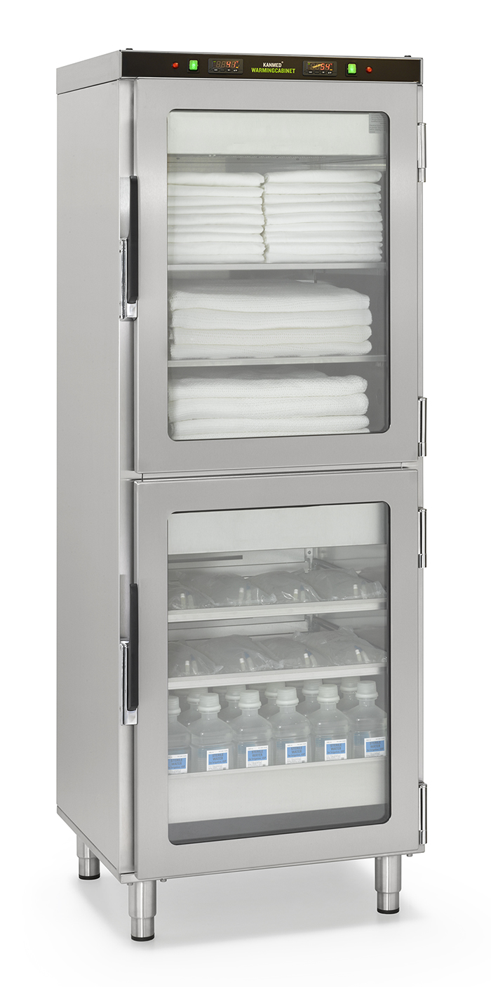 Armoire chauffante à double compartiment - 160 l. - acier inoxydable - 66 x 64 x 168 cm - 140 kg à vide