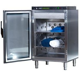 Armoire chauffante basse pour couvertures - 190 l. - 35 à 80°C - acier inoxydable - 66 x 64 x 95 cm - 100 kg à vide