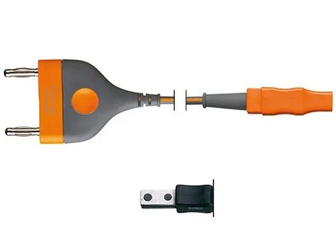 Câble bipolaire - pince fiche plate EU - l. 4,5 m - double broche 28,58 mm - générateur BOWA, COVIDIEN, CONMED,