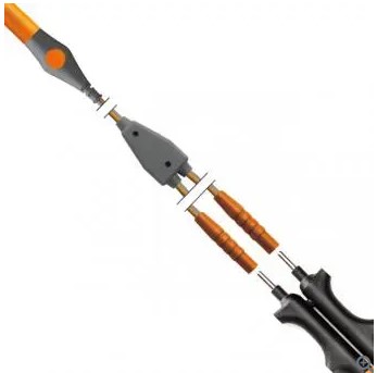 Câble bipolaire pour ciseaux bipolaires BIZZER ou ETHICON - fiche ronde générateur MERTIN