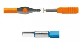 Câble bipolaire pour pince BOWA fiche plate européenne - l. 4,5 m - fiche ronde générateur ERBE - réutilisable