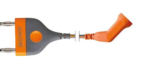 Câble bipolaire pour pince type AESCULAP - double broche 28,58 mm - générateur BOWA, COVIDIEN, CONMED, LAMIDEY,