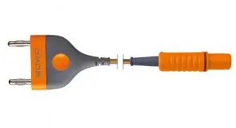 Câble bipolaire pour pince type ROBI - double broche 28,58 mm - générateur BOWA, COVIDIEN, CONMED, LAMIDEY,