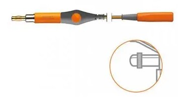 Câble monopolaire - l. 4,5 m - monobroche 5 mm - pour générateur ERBE et résectoscope monopolaire