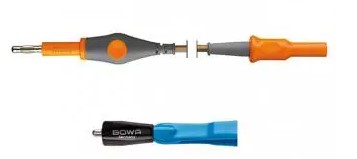 Câble pour instrument monopolaire Ø 4mm - 1 broche 4 mm - l. 4,5 m - stérilisable jusqu'à 300 fois