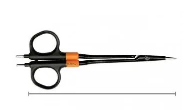 Ciseaux bipolaires BiZZER - l. 180 mm - courbés - fins - METZENBAUM