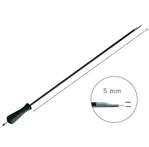 Crochet monopolaire pour coelioscopie - aiguille - l. 360 mm - réutilisable