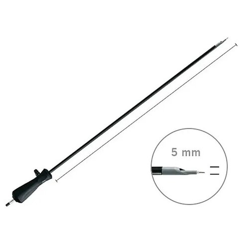 Crochet monopolaire pour coelioscopie - aiguille - l. 360 mm - réutilisable - avec aspiration et bouchon