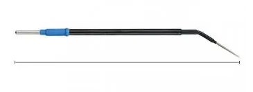 Electrode monopolaire aiguille coudée - réutilisable - tige Ø 2,4 mm - l. 100 mm - lot de 5