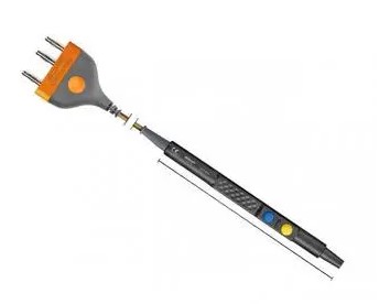 Manche de bistouri JackKNIFE - réutilisable - deux boutons - pour électrode Ø 2,4 mm - câble l. 4,5 m - 3 broches