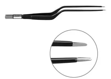 Pince bipolaire baïonnette droite - l. 165 mm - pointe mousse 6 x 1 mm