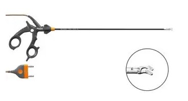 Pince bipolaire coelioscopique ERGOeco - Ø 5 x 360 mm - Kelly - deux broches 28,58 mm - câble 4,5 m - générateur