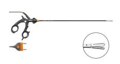 Pince bipolaire coelioscopique ERGOeco - Ø 5 x 360 mm - fenêtrée - deux broches 28,58 mm - câble 4,5 m - générateur