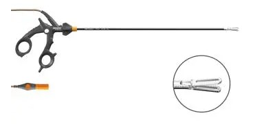 Pince bipolaire coelioscopique ERGOeco - Ø 5 x 360 mm - fenêtrée - fiche ronde type ERBE - câble 4,5m