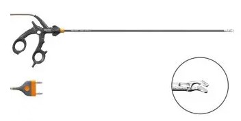 Pince bipolaire coelioscopique ERGOeco - Ø 5 x 460 mm - Kelly - deux broches 28,58 mm - câble 4,5 m - générateur