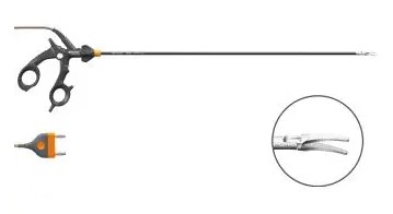 Pince bipolaire coelioscopique ERGOeco - Ø 5 x 460 mm - Maryland - deux broches 28,58 mm - câble 4,5 m - générateur