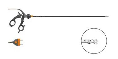 Pince bipolaire coelioscopique ERGOeco - Ø 5 x 460 mm - Kelly - deux broches 22 mm - câble 4,5 m - générateur ERBE