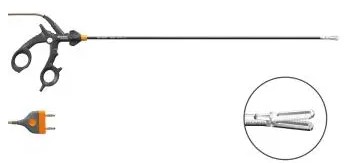Pince bipolaire coelioscopique ERGOeco - Ø 5 x 460 mm - fenêtrée - deux broches 22 mm - câble 4,5 m - générateur