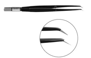 Pince bipolaire coudée - l. 160 mm - pointue