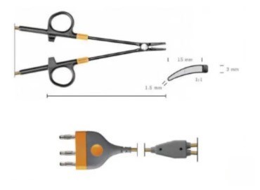 Pince de thermofusion ERGOseal à usage unique Maryland - l. 23 cm - Ø 5 mm - lot de 30: 6 boîtes de 5 pinces stériles