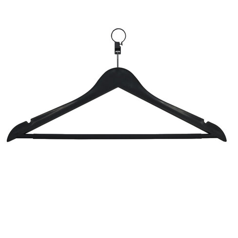 Cintre plastique avec antivol Locky plus - noir - lot de 20