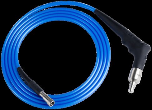 Câble de lumière froide - bleu - source et sortie Wolf Ø 3.5 mm x L 2.7 m