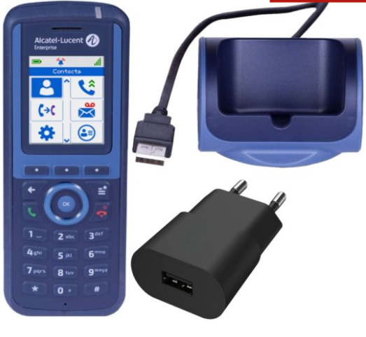 Téléphone DECT Alcatel-Lucent pack 8254 inclus socle de charge + bloc alimentation