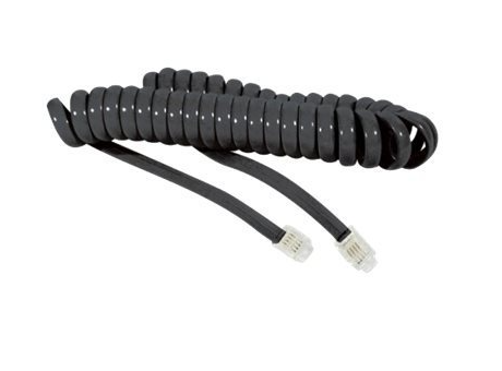 Cordon combiné 0,5 cm - 1m étiré Parallele 47 pour téléphone à prise RJ11 - blanc