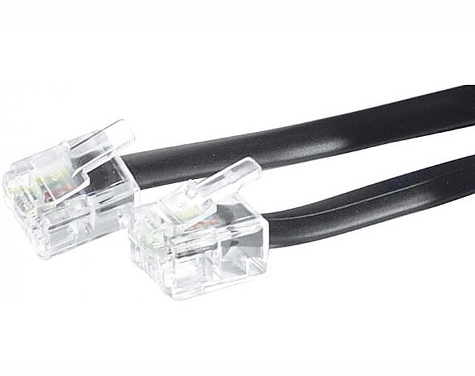 Cordon de ligne Siemens Euroset RJ11 vers prise T - 3m noir - Texo