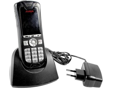 Téléphone IP DECT Avaya 3725 - reconditionné inclus chargeur, batterie, bloc alimentation, clip