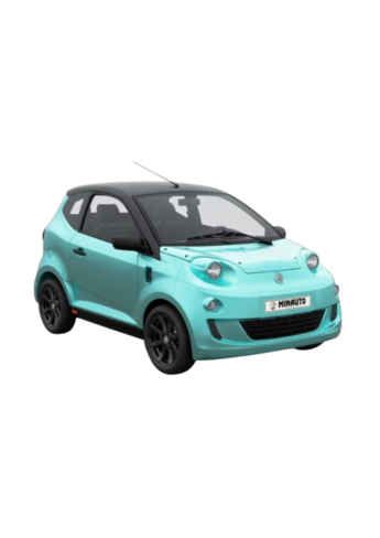 Véhicule électrique AIXAM - e-Minauto Chic - Homologation L6e - 5,54 kWh - 75 km - Vert Jade - Toit noir brillant -
