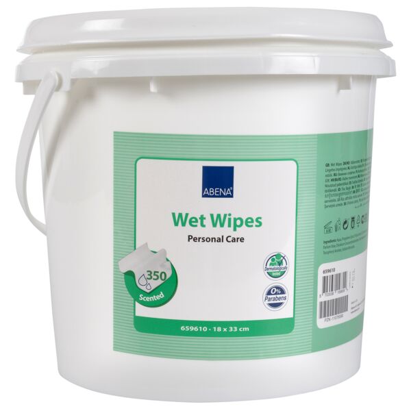 Lingette imprégnée parfumée Abena - 18 x 33 cm - 1 palette de 39200 unités