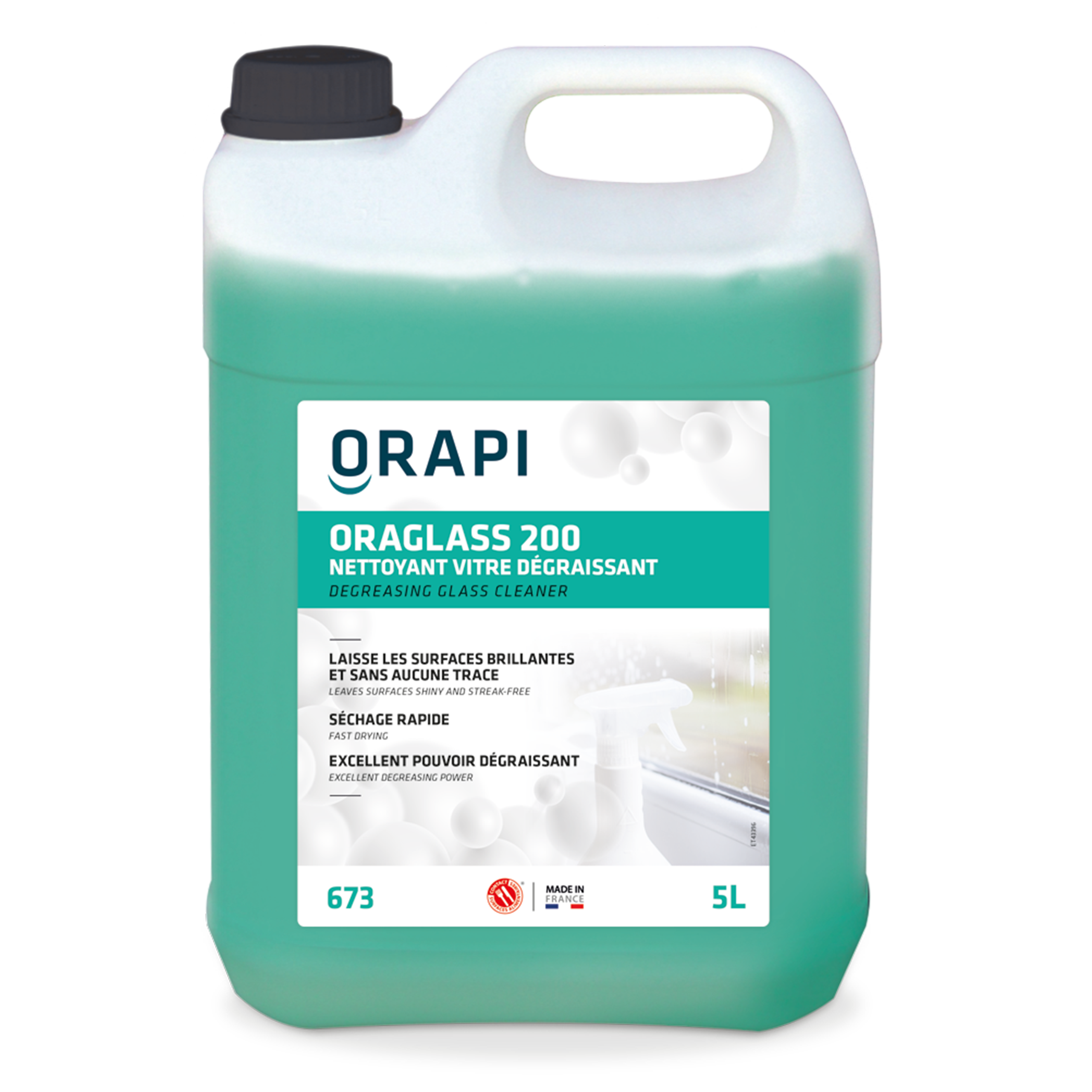 Nettoyant vitres dégraissant Oraglass 200 - Carton 2 x 5 l - ORAPI